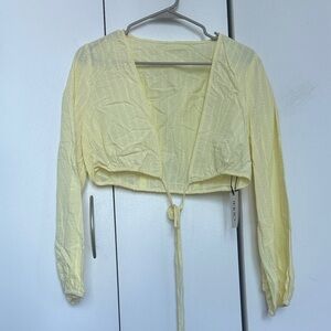Cider Yellow Women's Wrap Around Top
